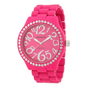 BIG NUMBERS SPORT LADY MATTEFINISH HEAVY METAL LINK WATCH