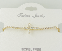 Cross CZ Crystal adjustable bracelet