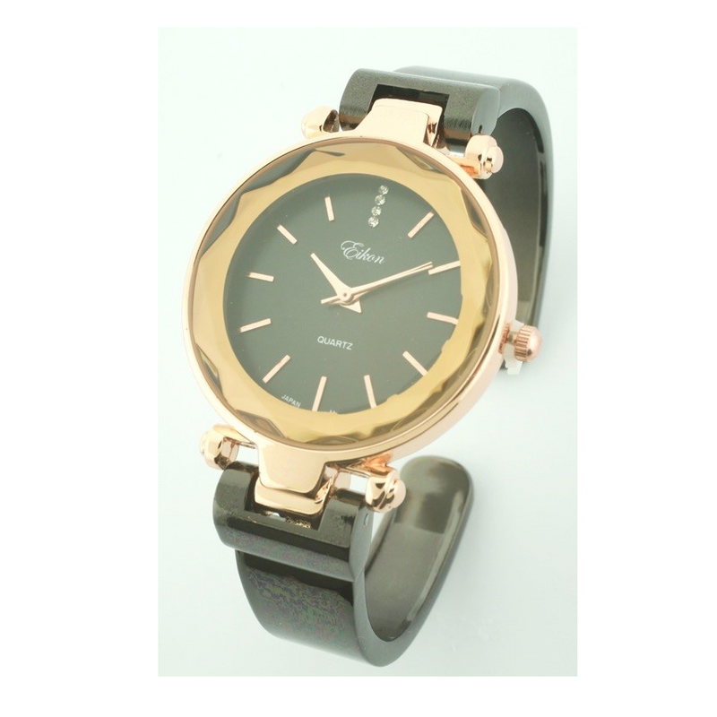 Round Face Arabic & Stick Cuff Watch.