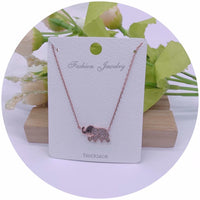 "Elephant" C.Z Crystal Necklace