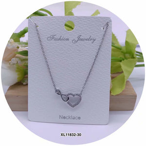 "Heart" Shape C.Z Crystal Necklace