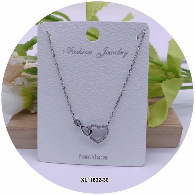 "Heart" Shape C.Z Crystal Necklace