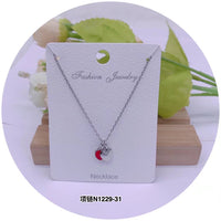 "Heart" Shape Pendant C.Z Crystal Necklace