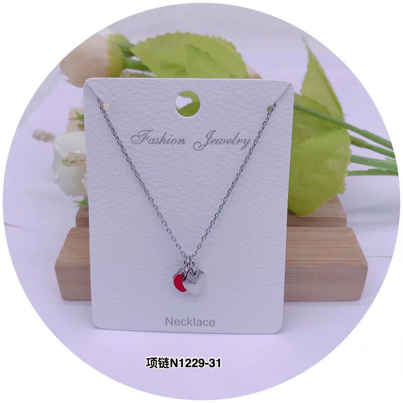 "Heart" Shape Pendant C.Z Crystal Necklace