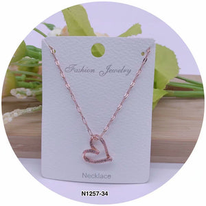 "Heart" Shape C.Z Crystal Necklace