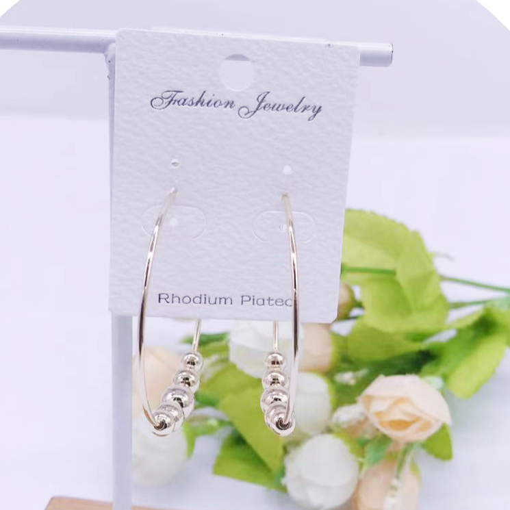 C.Z Rhodium Plated Crystal Earring