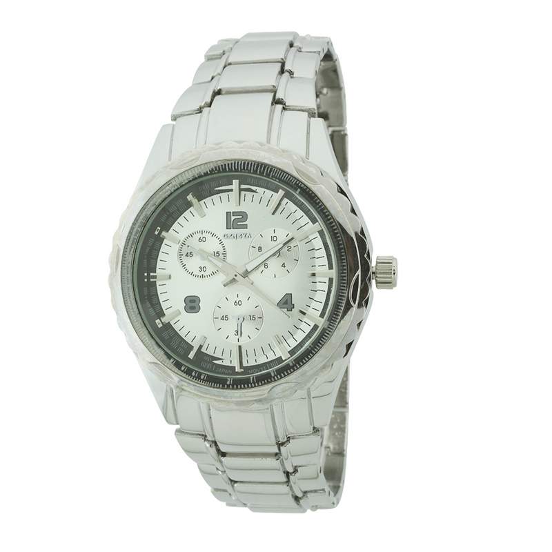 Medium Round Face Sport Men Link Watch With 3 Eyes