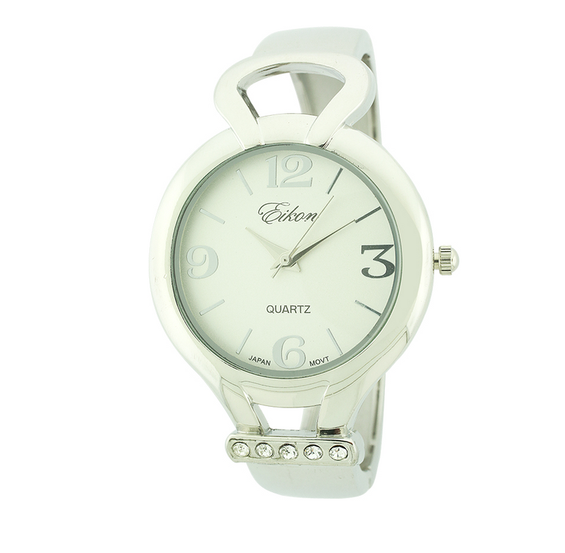 Round Face Arabic & Stick Cuff Watch.