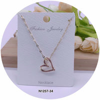 "Heart" Shape C.Z Crystal Necklace