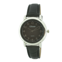 Medium Round Face Strap Watch(Black face)