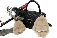 Bunny Keychain Rabbit Fur Fluffy