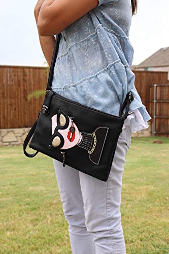 Funky Lady Face Tote Genuine Leather Hand/Shoulder Bag