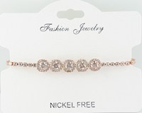 C.Z Crystal adjustable bracelet(rosegold)