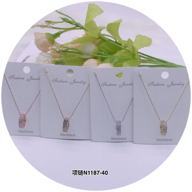 "Ring"C.Z Crystal Necklace