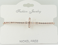 Cross CZ Crystal adjustable bracelet