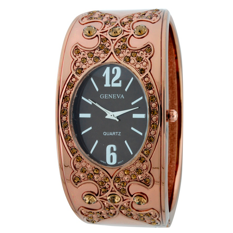 GLITTER STONE BANGLE WATCH