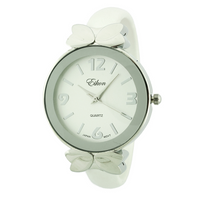 Round Face Arabic & Stick Bow Tie Cuff Watch.
