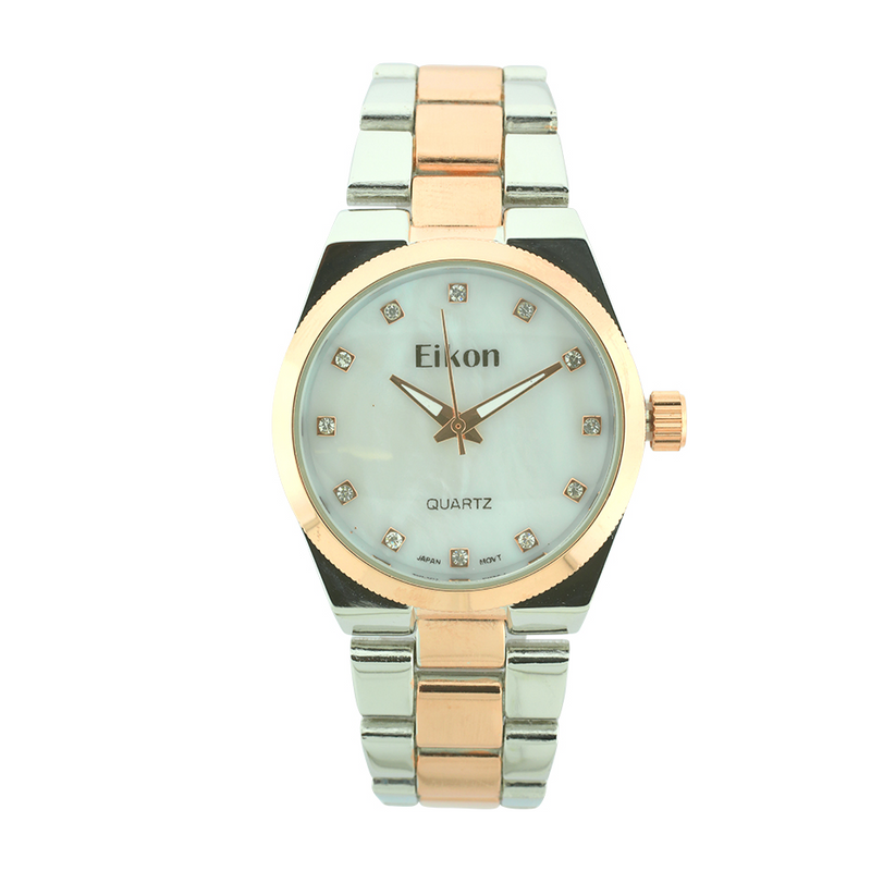 Round Mother Of Pearl Face Link Watch