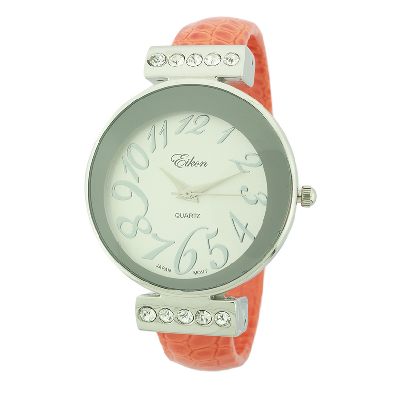 Round Face Arabic Cuff Watch