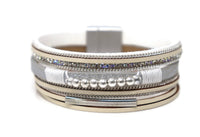 Multiple Layers Crystal Bracelet Magnetic Clasp