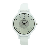 ROUND CLASSIC FACE, GLOSSY STRAP BAND LADY WATCH