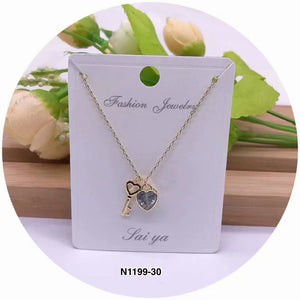 "KEY" C.Z Crystal Necklace