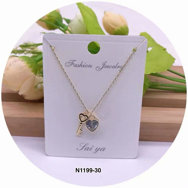 "KEY" C.Z Crystal Necklace