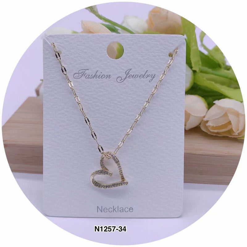 "Heart" Shape C.Z Crystal Necklace