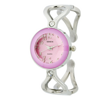ROUND FACE LADY CUFF WATCH