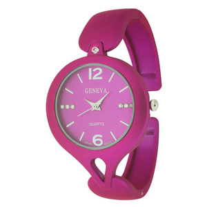 Round Face Matte Finish Cuff Watch.