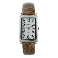 CLASSIC RECTANGLE FACE AND GENUINE LEATHER BAND