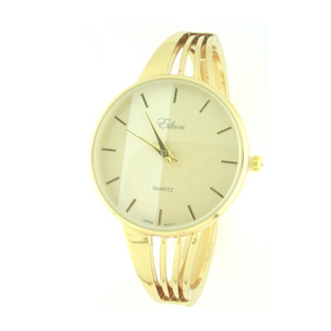 Round Face Classic Cuff Watch