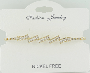 C.Z Crystal Adjustable bracelet