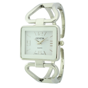 Rectangle Face Color Frame Cuff Watch