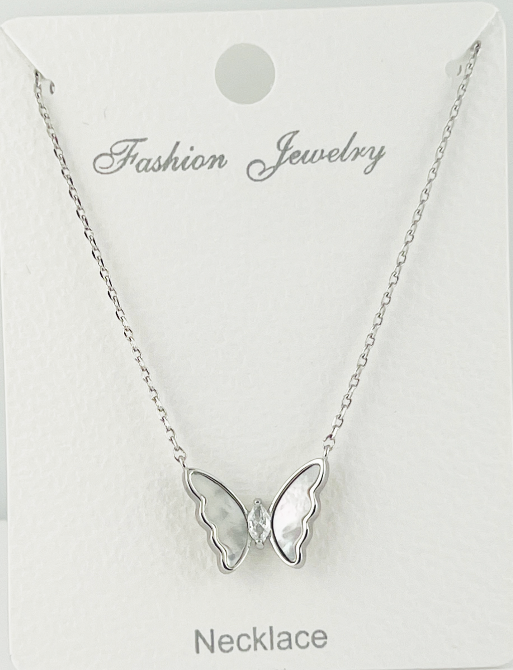 "butterfly" C.Z Crystal necklace