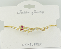 "Snake" C.Z Crystal Adjustable Bracelet