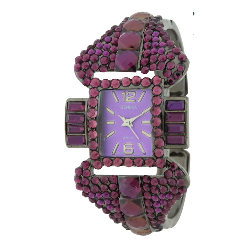 GLITTER CRYSTAL STONES CUFF WATCH COLLECTION.