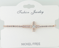 Cross CZ Crystal adjustable bracelet