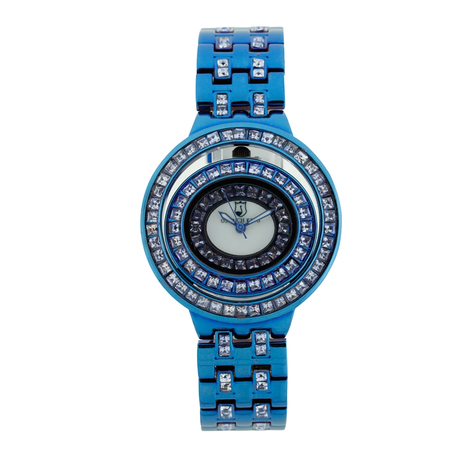 OSTRICH KING FULL STONES LADY LINK WATCH