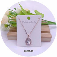 "Water Drop" Shape C.Z Crystal Necklace