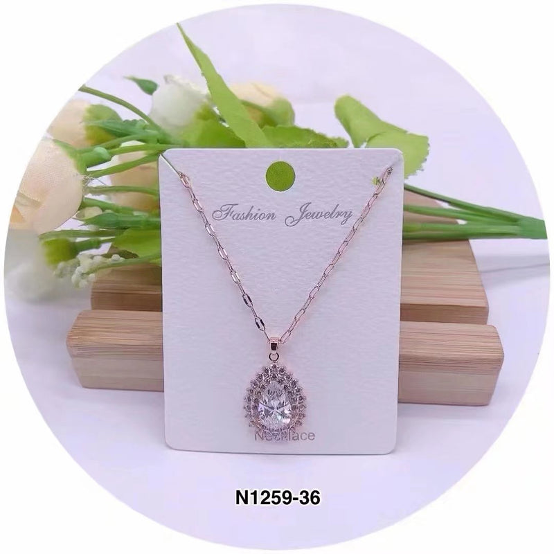 "Water Drop" Shape C.Z Crystal Necklace