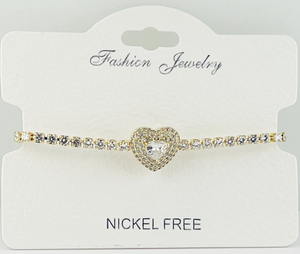 C.Z Crystal adjustable bracelet