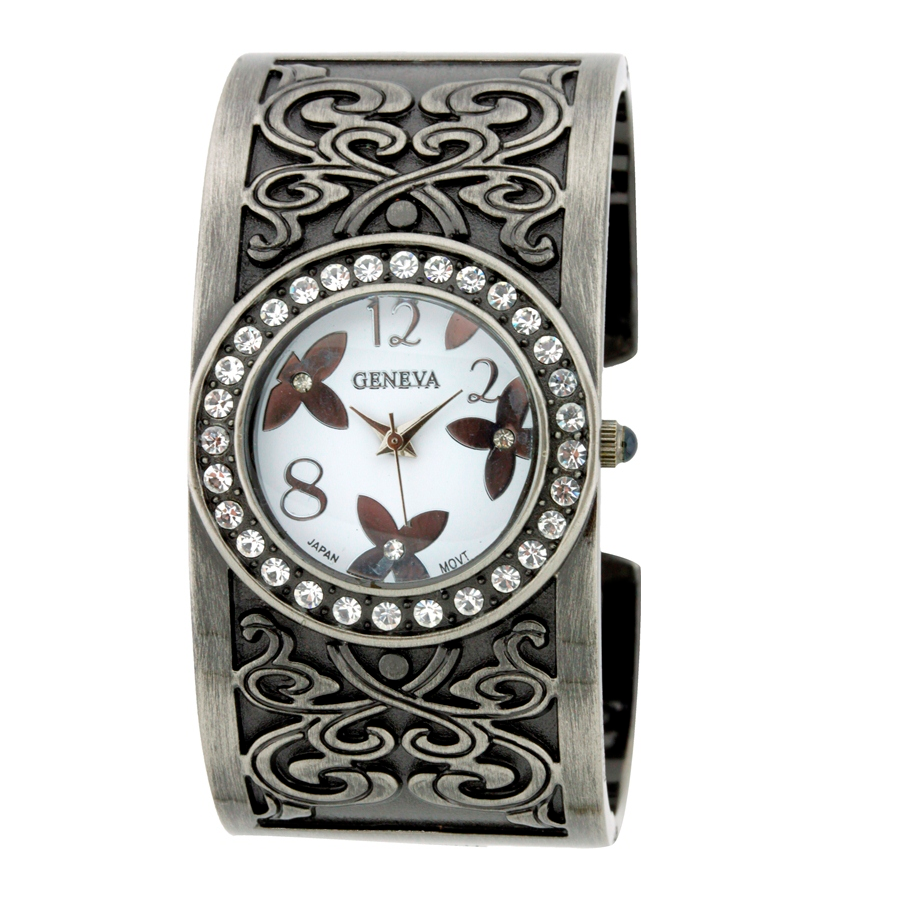 ROUND FACE ANTIQUE STYLE CUFF WATCH