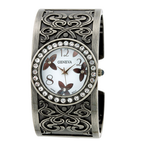 ROUND FACE ANTIQUE STYLE CUFF WATCH