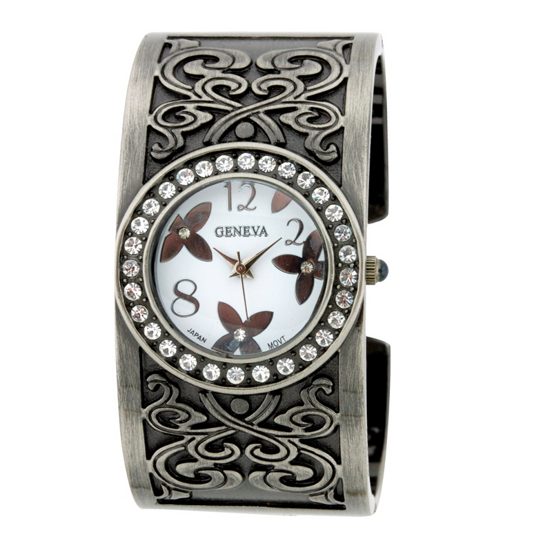 ROUND FACE ANTIQUE STYLE CUFF WATCH