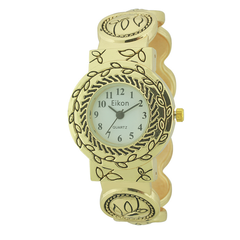 Round Face Lady Cuff Watch