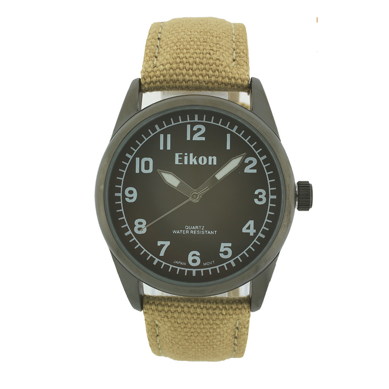 Nylon Band Round Face Watch.