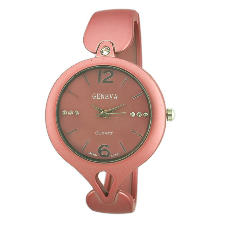 Round Face Matte Finish Cuff Watch.