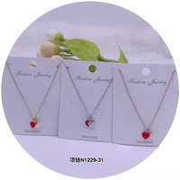 "Heart" Shape Pendant C.Z Crystal Necklace