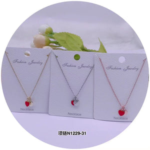 "Heart" Shape Pendant C.Z Crystal Necklace